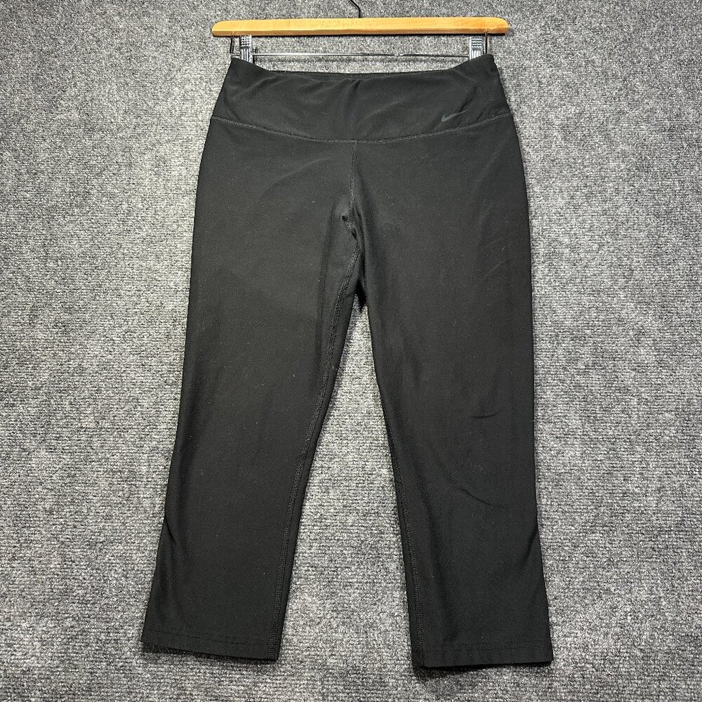 Nike Dri Fit Pants Womens Medium Black Stretch Compression Ankle